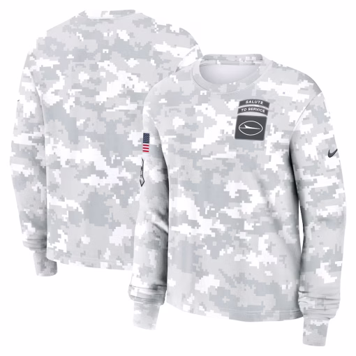 New York Jets Nike Men’s 2024 Salute To Service Long Sleeve T-Shirt – Arctic Camo