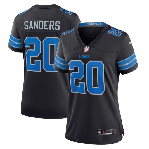 Barry Sanders Detroit Lions Nike Women’s 2nd Alternate Retired Player Game Jersey – Black