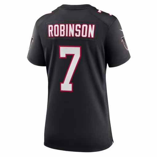 Bijan Robinson Atlanta Falcons Nike Throwback Game Jersey – Black - Image 3