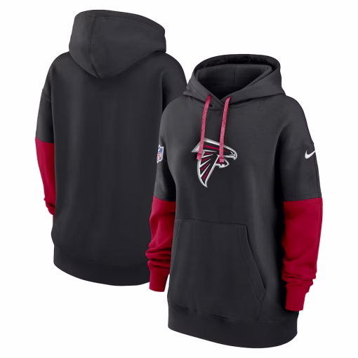 Atlanta Falcons Nike Women’s 2024 Sideline Essential Fleece Pullover Hoodie – Black