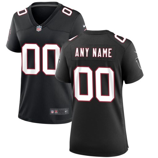 Atlanta Falcons Nike Women’s Throwback Custom Game Jersey – Black