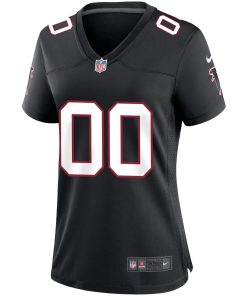 Alternative view of Atlanta Falcons Nike Women’s Throwback Custom Game Jersey – Black