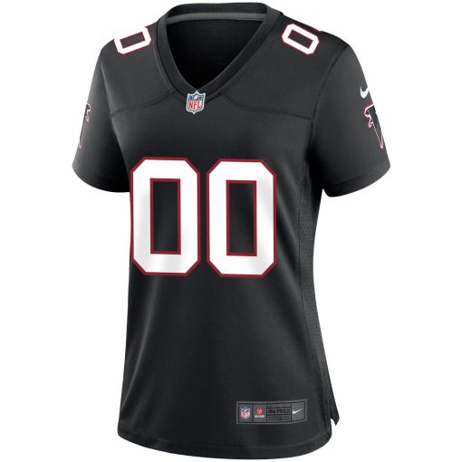 Atlanta Falcons Nike Women’s Throwback Custom Game Jersey – Black - Image 2