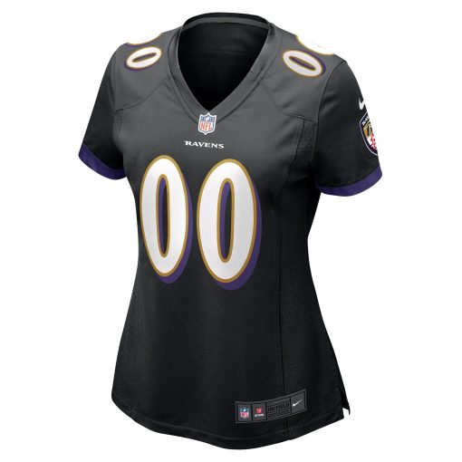 Baltimore Ravens Nike Women’s Alternate Custom Game Jersey – Black - Image 2