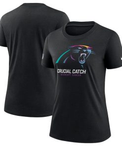 Carolina Panthers Nike Women’s 2024 NFL Crucial Catch Tri-Blend T-Shirt – Black
