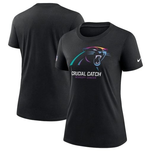 Carolina Panthers Nike Women’s 2024 NFL Crucial Catch Tri-Blend T-Shirt – Black