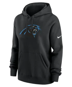 Alternative view of Carolina Panthers Nike Women’s Club Fleece Pullover Hoodie – Black