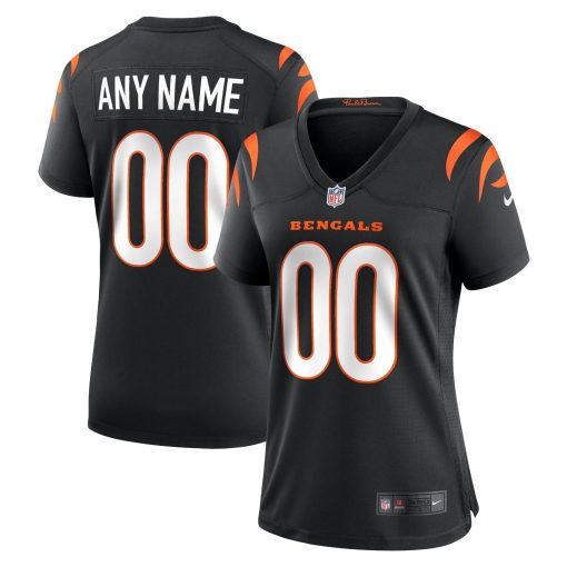 Cincinnati Bengals Nike Women’s Game Custom Jersey – Black