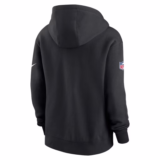 Detroit Lions Nike Women’s 2024 NFL Crucial Catch Performance Pullover Hoodie – Black - Image 3