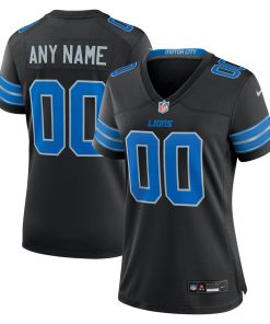 Detroit Lions Nike Women’s Alternate Custom Game Jersey – Black