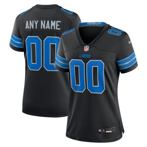 Detroit Lions Nike Women’s Alternate Custom Game Jersey – Black