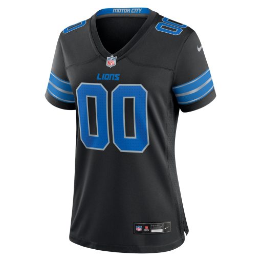 Detroit Lions Nike Women’s Alternate Custom Game Jersey – Black - Image 2