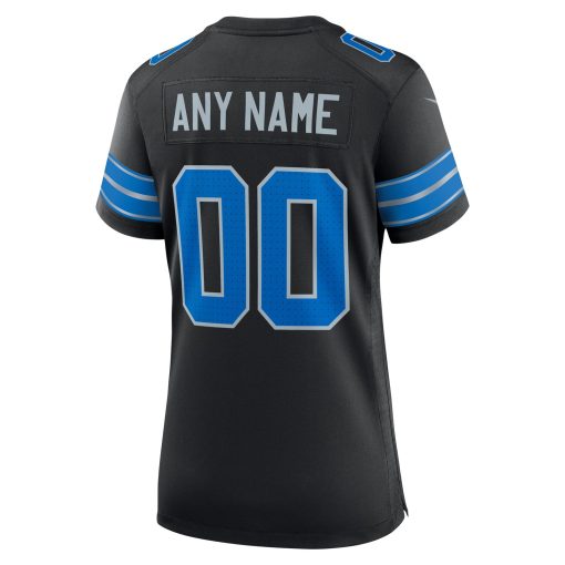 Detroit Lions Nike Women’s Alternate Custom Game Jersey – Black - Image 3