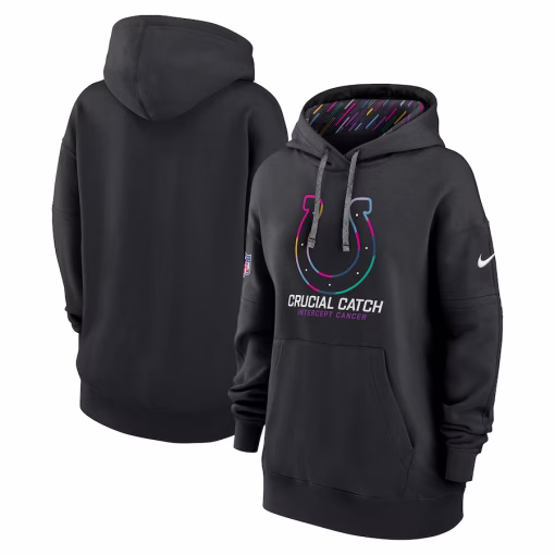 Indianapolis Colts Nike Women’s 2024 NFL Crucial Catch Club Pullover Hoodie – Black