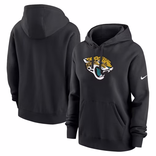 Jacksonville Jaguars Nike Women’s Club Fleece Pullover Hoodie – Black