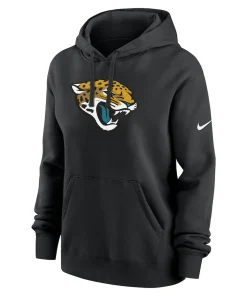 Alternative view of Jacksonville Jaguars Nike Women’s Club Fleece Pullover Hoodie – Black