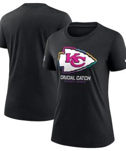 Women’s Kansas City Chiefs Nike Black 2024 NFL Crucial Catch Tri-Blend T-Shirt