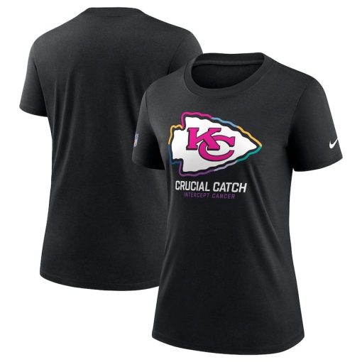 Women’s Kansas City Chiefs Nike Black 2024 NFL Crucial Catch Tri-Blend T-Shirt