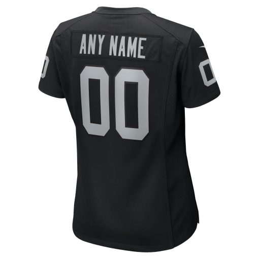 Las Vegas Raiders Nike Women’s Custom Game Jersey – Black - Image 3
