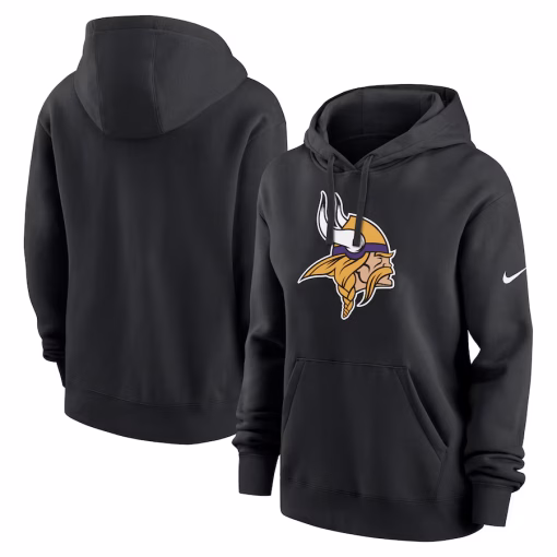 Minnesota Vikings Nike Women’s Club Fleece Pullover Hoodie – Black
