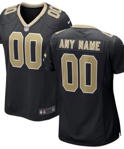 New Orleans Saints Nike Women’s Custom Game Jersey – Black