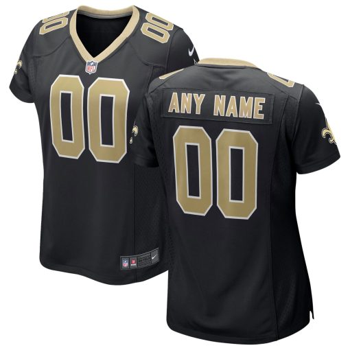 New Orleans Saints Nike Women’s Custom Game Jersey – Black