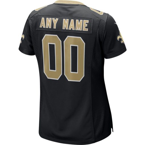 New Orleans Saints Nike Women’s Custom Game Jersey – Black - Image 3