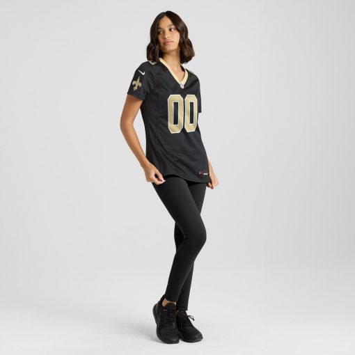 New Orleans Saints Nike Women’s Custom Game Jersey – Black - Image 4