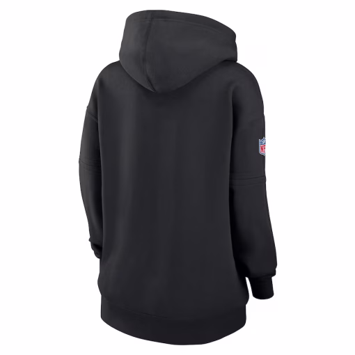 Women’s Philadelphia Eagles Nike Black 2024 NFL Crucial Catch Club Pullover Hoodie - Image 3