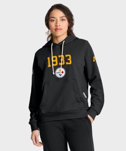 Pittsburgh Steelers Nike Women’s 1933 Sideline Throwback Performance Pullover Hoodie – Black