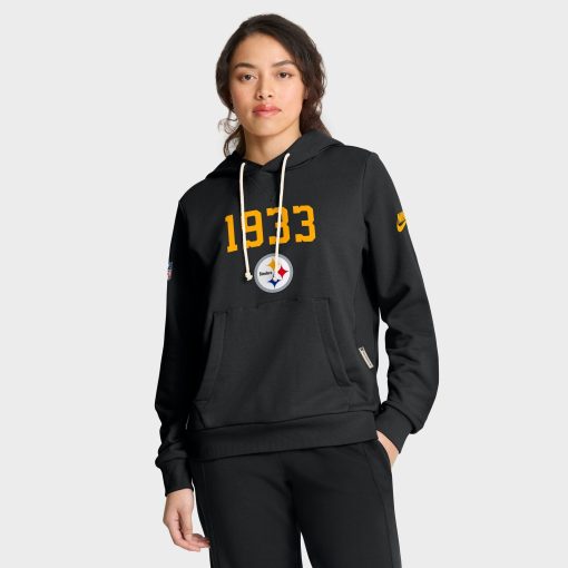 Pittsburgh Steelers Nike Women’s 1933 Sideline Throwback Performance Pullover Hoodie – Black