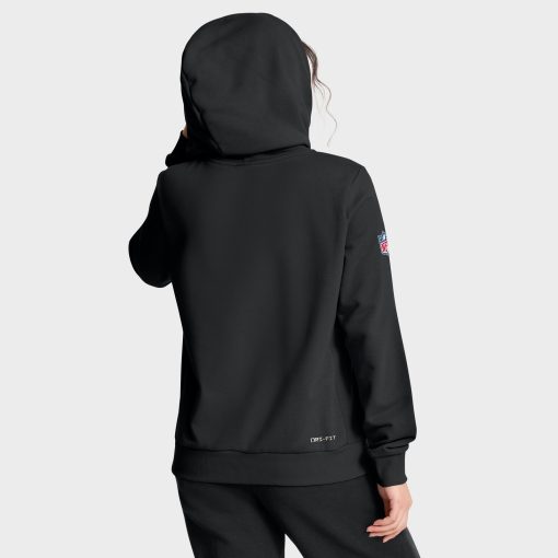 Pittsburgh Steelers Nike Women’s 1933 Sideline Throwback Performance Pullover Hoodie – Black - Image 2