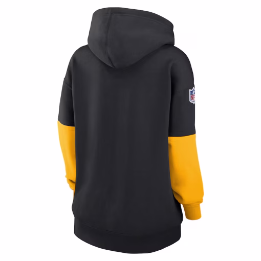 Women’s Pittsburgh Steelers Nike Black 2024 Sideline Essential Fleece Pullover Hoodie - Image 3
