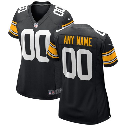 Pittsburgh Steelers Nike Women’s Alternate Custom Game Jersey – Black