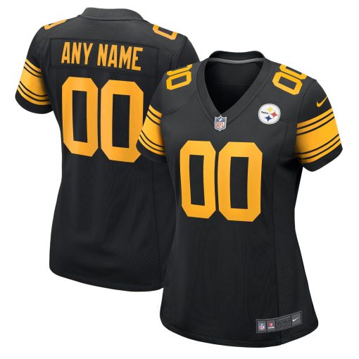 Pittsburgh Steelers Nike Women’s Alternate Custom Game Jersey – Black