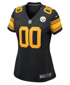Alternative view of Pittsburgh Steelers Nike Women’s Alternate Custom Game Jersey – Black