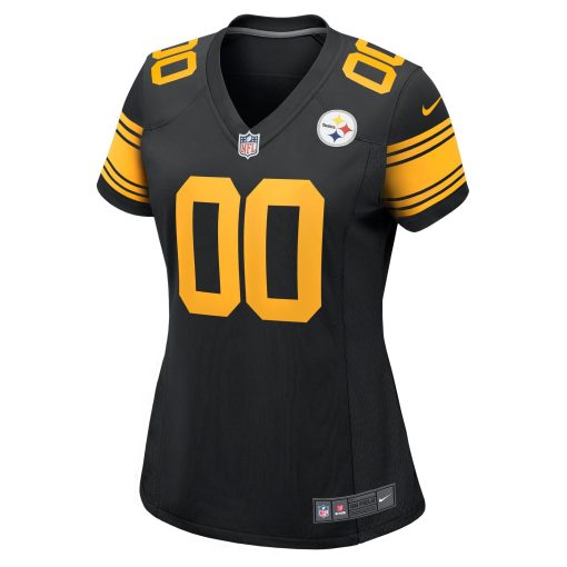 Pittsburgh Steelers Nike Women’s Alternate Custom Game Jersey – Black - Image 2