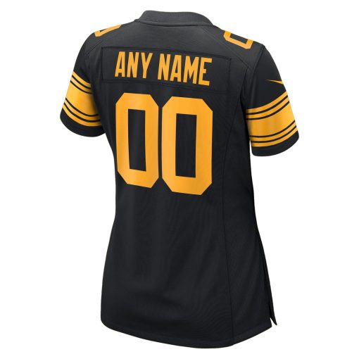 Pittsburgh Steelers Nike Women’s Alternate Custom Game Jersey – Black - Image 3