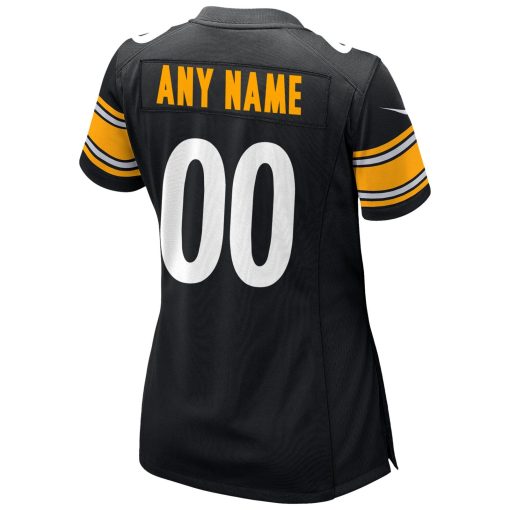 Pittsburgh Steelers Nike Women’s Custom Game Jersey – Black - Image 3