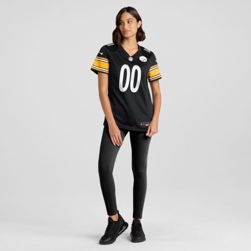 Pittsburgh Steelers Nike Women’s Custom Game Jersey – Black - Image 4