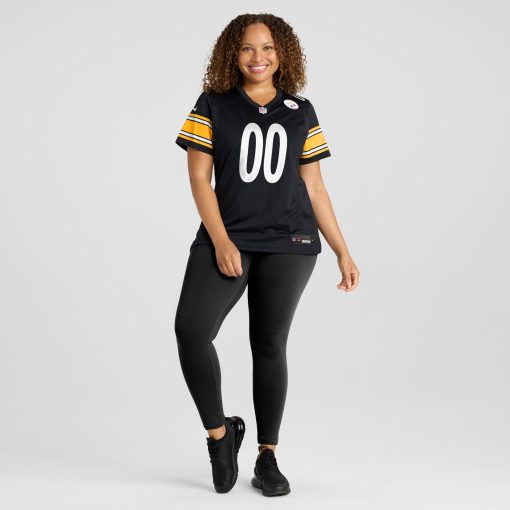 Pittsburgh Steelers Nike Women’s Custom Game Jersey – Black - Image 6