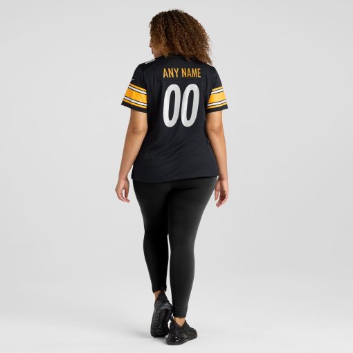 Pittsburgh Steelers Nike Women’s Custom Game Jersey – Black - Image 7