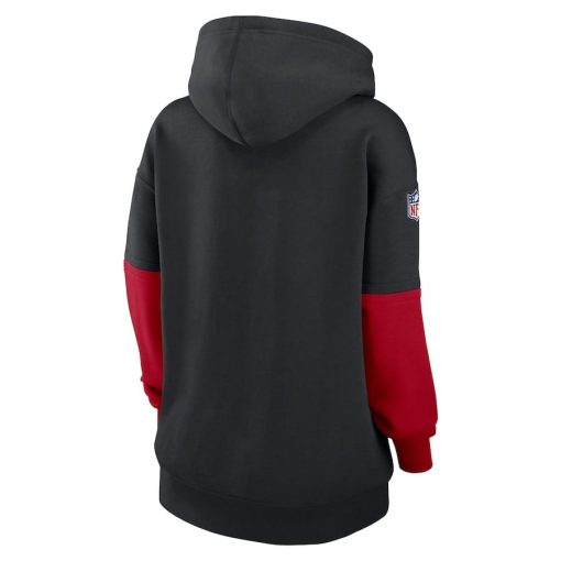 San Francisco 49ers Nike Women’s 2024 Sideline Essential Fleece Pullover Hoodie – Black - Image 3
