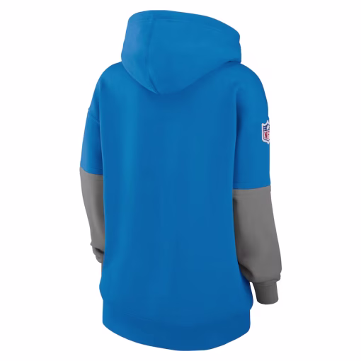 Detroit Lions Nike Women’s 2024 Sideline Essential Fleece Pullover Hoodie – Blue - Image 3