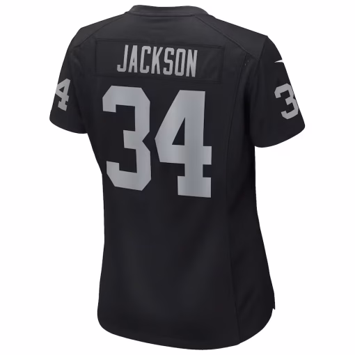 Bo Jackson Las Vegas Raiders Nike Women’s Game Retired Player Jersey – Black - Image 3
