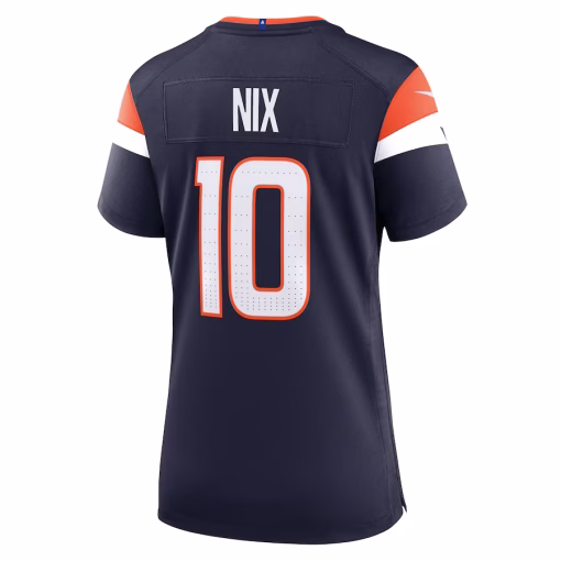 Bo Nix Denver Broncos Nike Women’s Alternate Game Jersey – Navy - Image 3