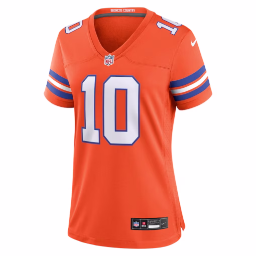 Bo Nix Denver Broncos Nike Women’s Mile High Collection 1977 Throwback Player Game Jersey – Orange - Image 3
