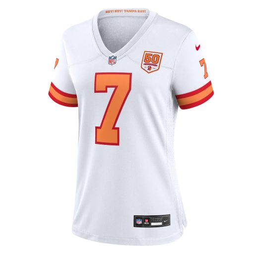 Bucky Irving ’76 Tampa Bay Buccaneers Nike Women’s 50th Season Game Jersey – White - Image 2