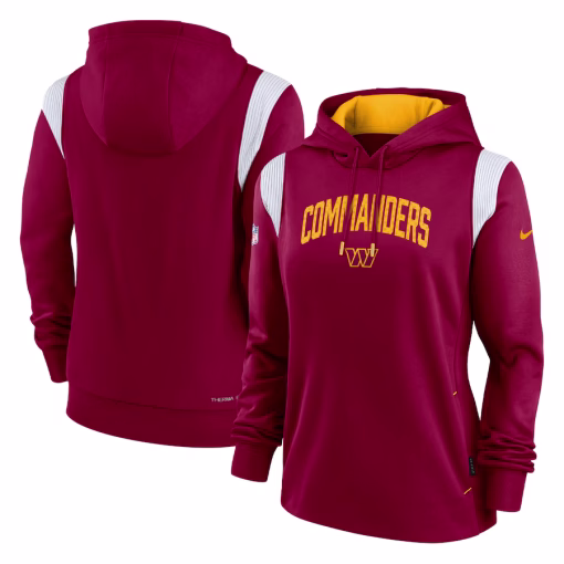 Washington Commanders Nike Women’s Sideline Stack Performance Pullover Hoodie – Burgundy