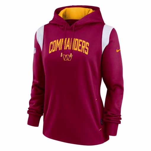 Washington Commanders Nike Women’s Sideline Stack Performance Pullover Hoodie – Burgundy - Image 3